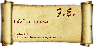 Füzi Erika névjegykártya